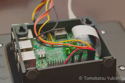 GY-30 BH1750FVI照度センサーをRaspberry Pi 3にジャンパーワイヤーでI2C接続した実際の配線写真